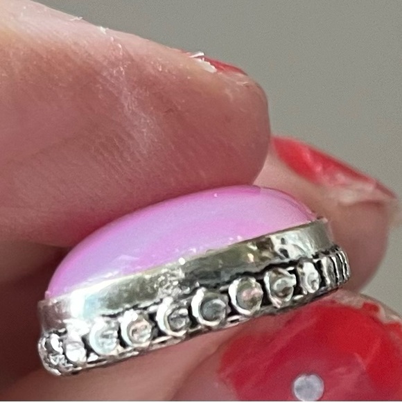 Pink silver tone pendant jewelry - Picture 13 of 14